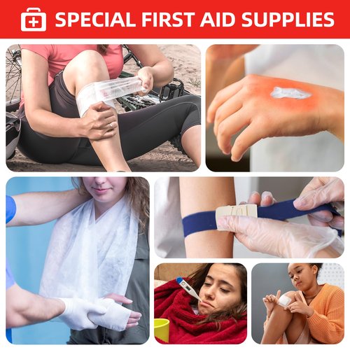 PronteeAid 400pcs Large First Aid Kit, Premium Emergency Medical Kit with Basic First Aid Supplies, Ideal for Traveling, Outdoors, Climbing, Car, Camping, Emergency Preparedness