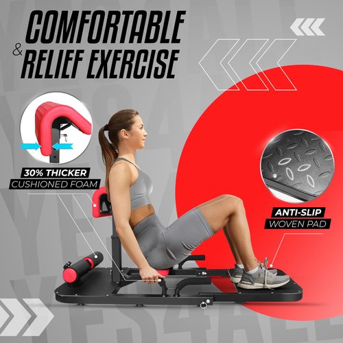 Yes4All Hip Thrust Machine Including Resistance Bands, Glute Machine Sissy Squat Machine, Hip Thrust Bench for Glute Training