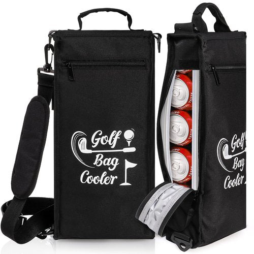 WRINGKIT Golf Cooler Bag, Soft Sided Insulated Cooler Golf Bag, Keeps 6 Beer Cans or 2 Wine Bottles Cold for Hours, Golf Bag Beer Cooler Sleeve, Fits Discreetly in Golf Bags, Golf Accessories for Man