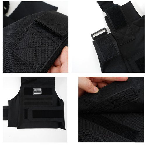 KUIEDIS Tactical Vest Outdoor, Adjustable Security Training Protective Outdoor Vest,Suitable for Police Fbi Vest Gilet Equipment