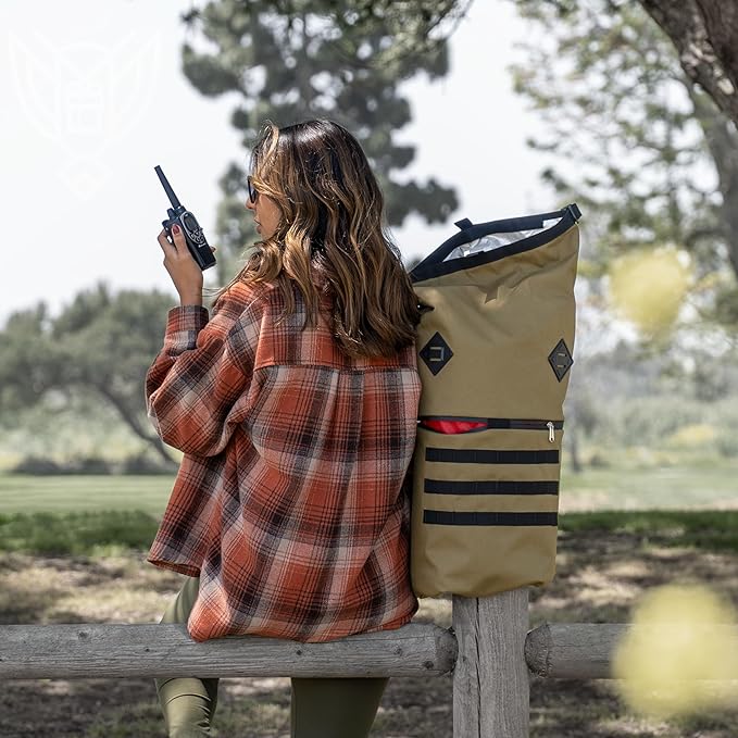 ~ AQUA RT Dry Bag~ Water-Proof Faraday Dry Bag for Laptops, Tablets, and Mid-Size Electronics ~ Tracking/Hacking Defense ~ Coyote Brown