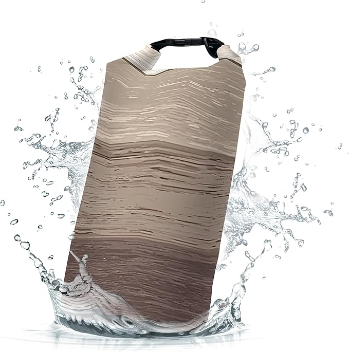 Waterproof Dry Bag,Roll Top Brown Ombre Rustic Barn Wood Small Waterproof Backpack 5L/10L/20L Floating and Lightweight Bags for Kayaking, Boating, Fishing, Swimming and Camping