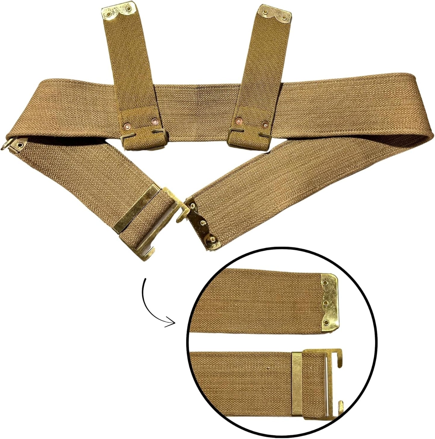 warreplica WWI British P08 Webbing Set (Full Set) Reproduction, Durable and Authentic Design for Collectors, reenactors, and Display use.