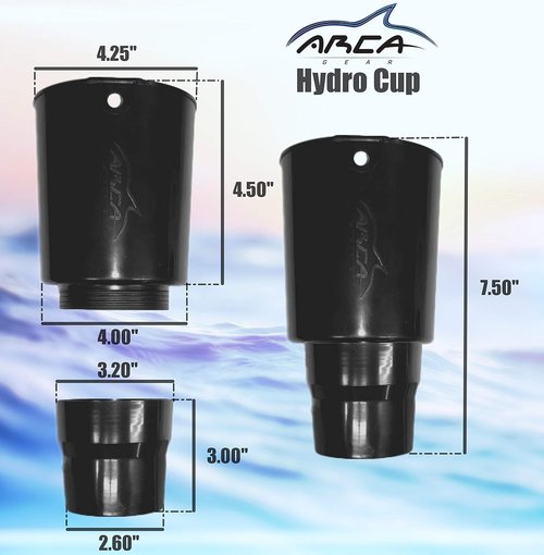 Hydro Cup - Car Cup Holder Adapter for Hydro Flasks (32/40 Ounce), Nalgenes (32/48 Ounce), Yeti Ramblers (36 Ounce), Klean Kanteens (32/40 Ounce), and Other Large Bottles