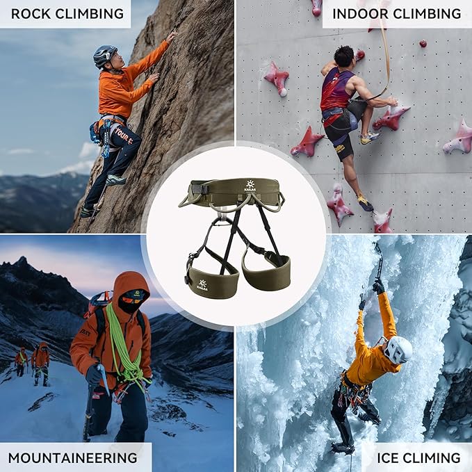 KAILAS B4 Rock Climbing Harness Men Roofing Harness Safety Belt Climbing Gear Adjustable Mountaineering Lightweight