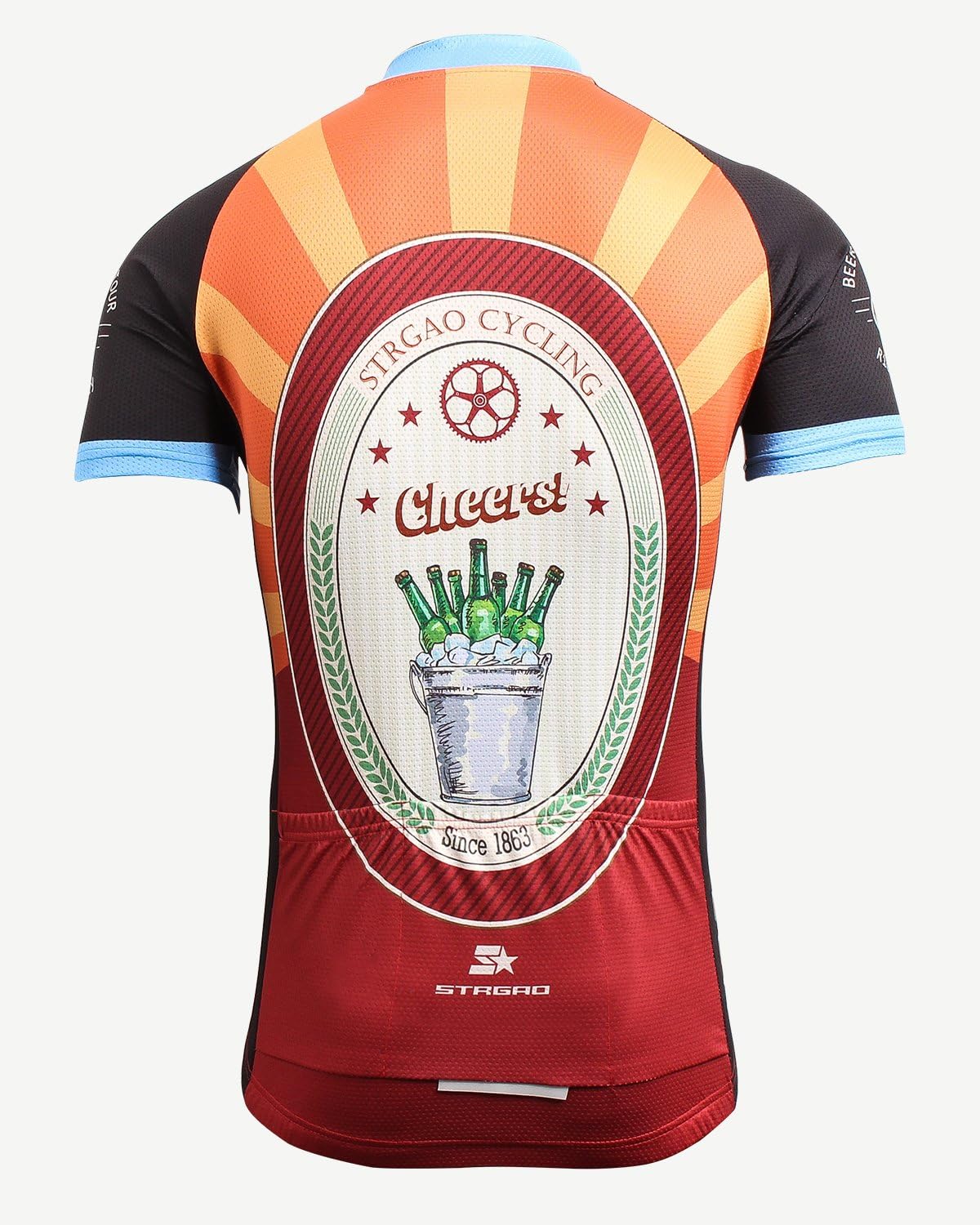 Strgao Men's Cycling Jersey Bike Short Sleeve Shirt