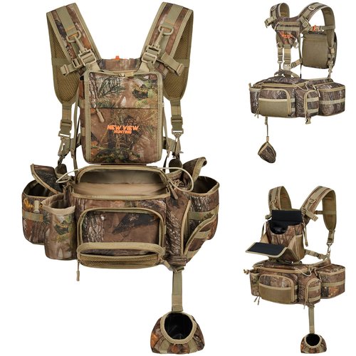NEW VIEW Hunting Fanny Waist Pack for Men, Camo Bag for Hunter, Backpack with Rifle, Shotgun, and Bow Holder (fannys & chest packs)