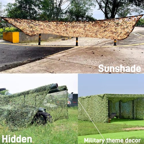 SETLUX Camo Netting 3x3m, 3x4m, Camouflage Netting, Bulk Roll Camo Net for Hunting Blind Shooting Military (Desert, 3m*3m)