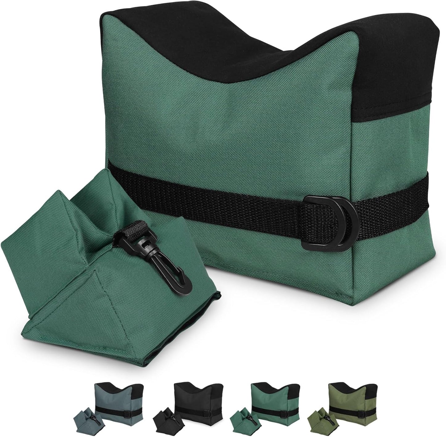 Twod Outdoor Shooting Rest Bags - Target Sports Bench Rest with Front & Rear Support SandBag Stand Holders for Gun Rifle Shooting Hunting Photography - Unfilled