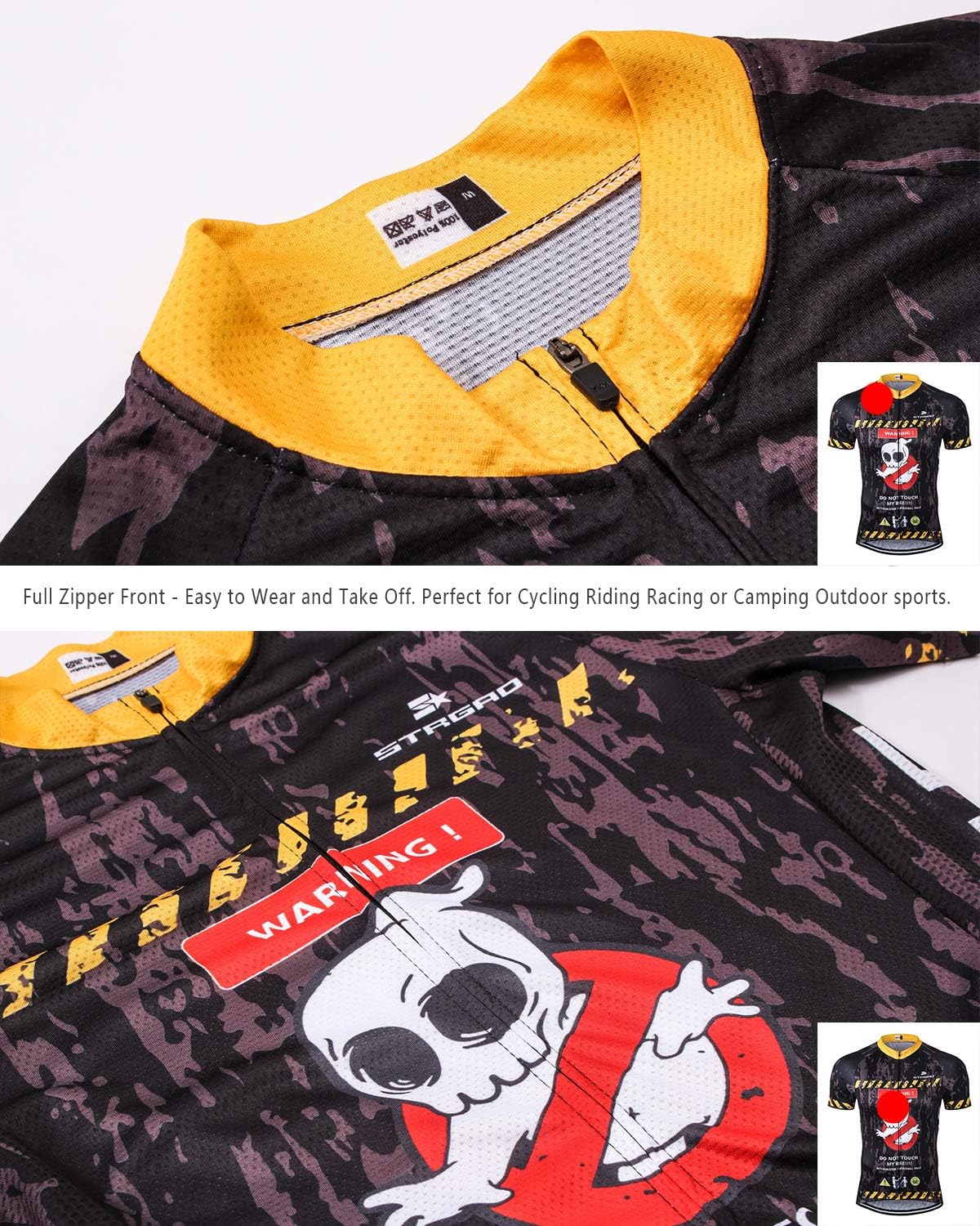 Strgao Men's Cycling Jersey Bike Short Sleeve Shirt