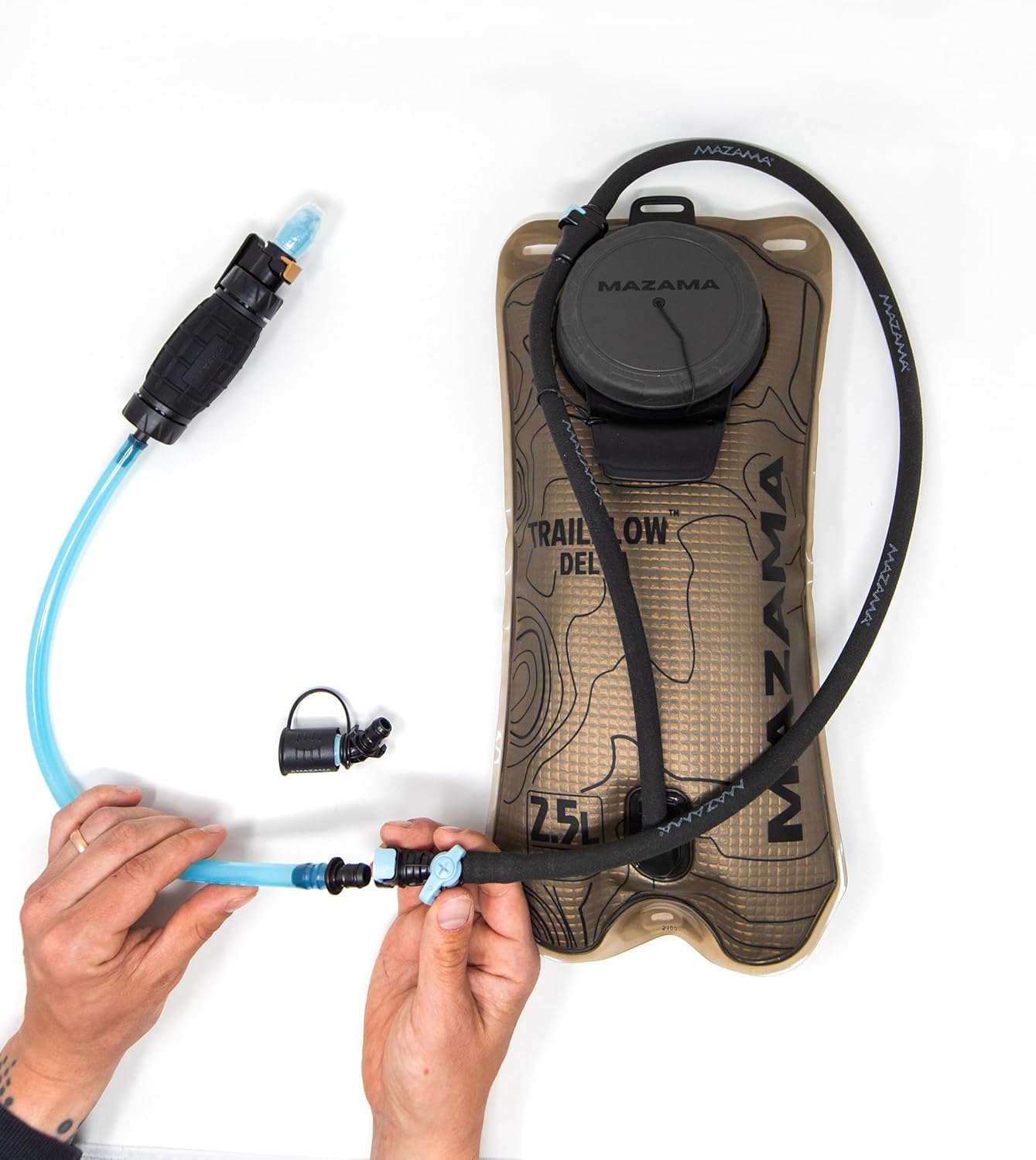 QuikStream Multi-Function Hydration Pump Kit – Pressurized Water System for Sharing, Cleaning & Cooling. Rinse Gear, Dishes, Pets, Sand & More. Fits Most Reservoirs. Squirt or Spray on Demand!