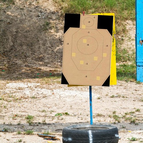 Covzoe 6000 Pieces / 6 Rolls Square Target Pasters, 0.87" Self-Adhesive Target Sticker for Shooting Practice, Shooting Cardboard Paper Markers Label for Pistol Shooting Range Targets