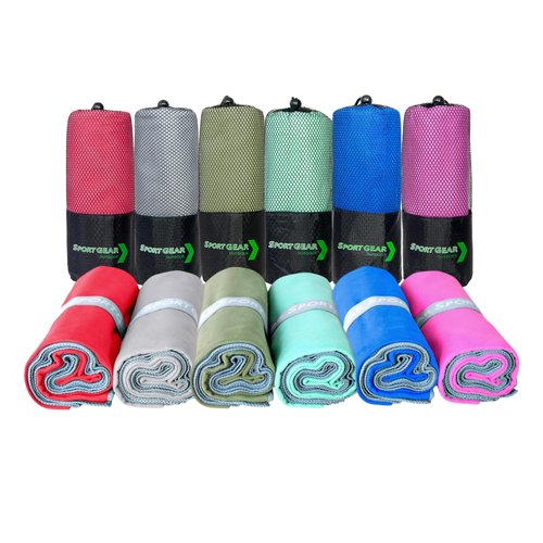 SPORT GEAR Quick Dry Camping & Travel Towel – Microfiber Travel Sports Towel, Beach & Gym Sweat Towels for Men & Women, Fast Drying Lightweight Quick Dry Towels for Body