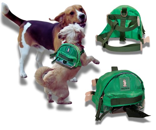 Tailtote Dog Hiking Backpack Harness Lightweight, Adjustable, and Water-Resistant Pet Poopbag Holder for Outdoor Adventures,Puppy Training or Everyday Walks (Small)