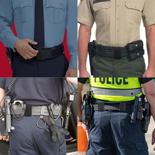 Wisdompro Duty Belt Keeper, 4 Pcs Strap Holder Hook and Loop for Security Police Military 2" - 2 1/4" Wide Belt - Black