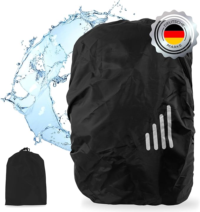 ECENCE x Backpack rain Cover with Storage Pouch Rain Protection for School Bags with Reflector, Reflective rain Cover, Waterproof Backpack Cover