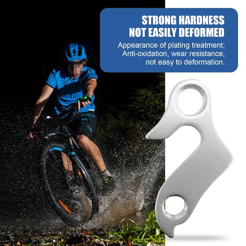 waswale 1 PC Bicycle Rear Derailleur Hanger Shifter Tail Hook, 1.57" x 2.36" High Hardness Alloy Surface Smooth Hanging Lug Shifter, Repair Modification Parts, for Bicycles, Mountain Bikes (Silver)