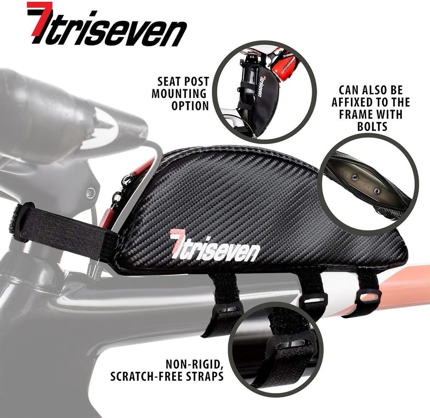 TriSeven Triangle Frame Storage - Bag for MTB, Road Biking - Bikepacking & Touring Accessory