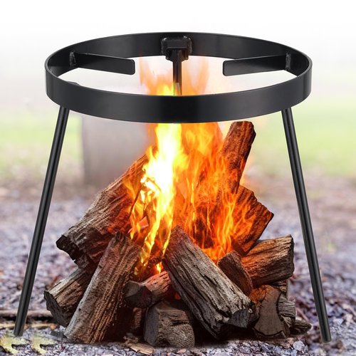 Campfire Tripod for Cooking - Campfire Cooking Equipment, Outdoor Fire Pit Stand, High Temperature Resistant Removable Camping Tripod for Cooking Dutch Oven,Jetboil,Griddle
