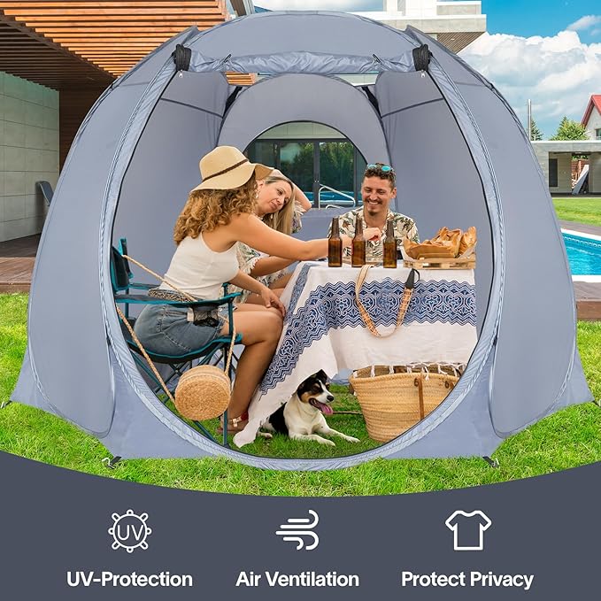 Alvantor Multi-Functional Outdoor Pop-Up Sun Shelter Camping Tent Privacy Tent for Beach, UV Protection Changing Room Lightweight Screen Room House for 4 People