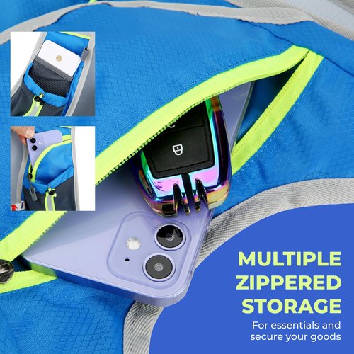 Hydration Vest with 2L Water Bladder for Running, Hiking & Cycling – Lightweight Waterproof Backpack with Reflective Straps, Breathable Design & Adjustable Fit for Men & Women