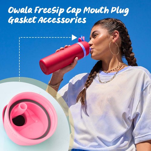 Sankoly 4 Pack Rubber Seal Replacement Compatible with Owala FreeSip Water Bottle Top Lid Gasket Water Bottle Replacement Lid Accessories Compatible with Owala FreeSip Water Bottle 24/32oz