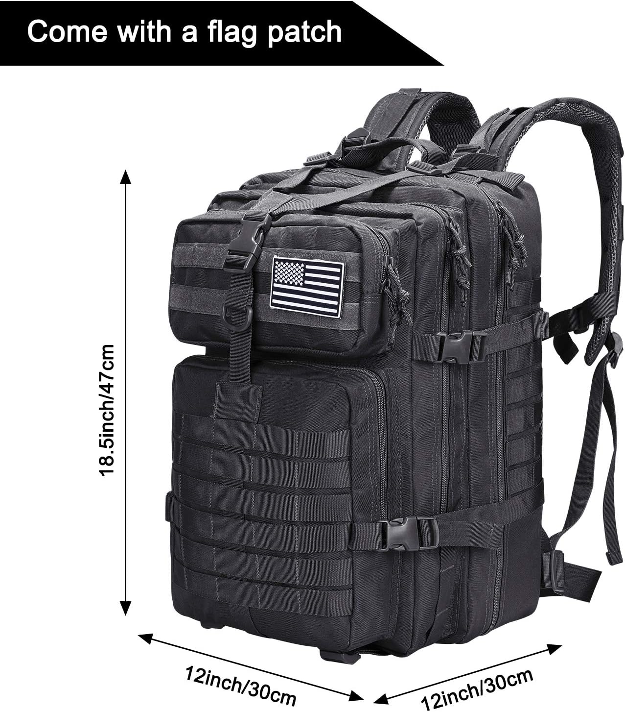 Prospo Military Tactical Backpack Large Fishing Tackle Backpack 3 Day Assault Survival Pack Molle Bag for Men