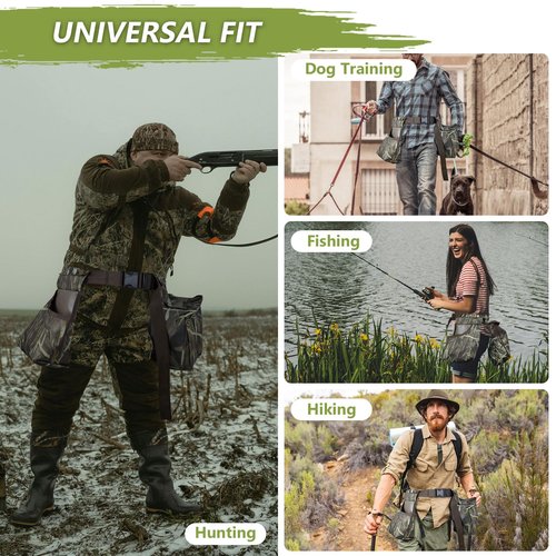 Dove Hunting Belt, Adjustable Field and Game Bag, Costomize Dove Belt with Shotgun Shell Pouch & Water Bottle Carrier, Hunting Accessories for Shooting, Dog Training, Fishing