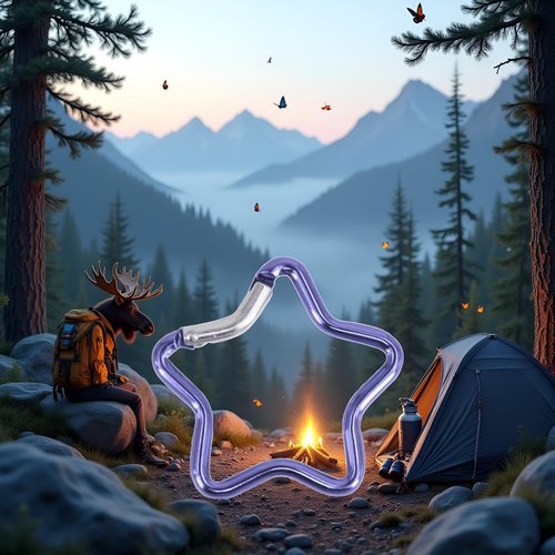 1 Pcs Purple Carabiner Clip Star Shaped Climbing Buckle Aluminum Alloy Heavy Duty Keyring Hook for Camping Fishing Hiking Traveling Aluminum Key Chain Clip， Keychain Carabiners，Accessories