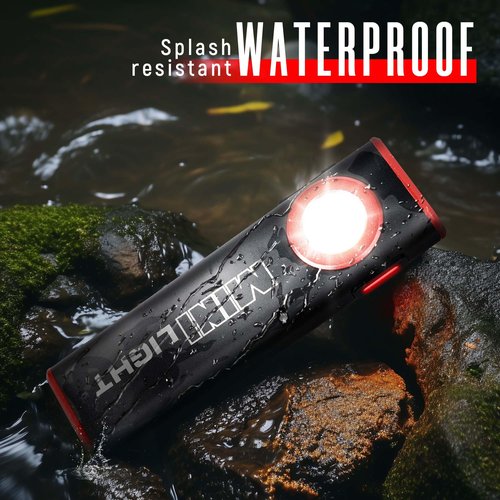 lexall 2 Pack Flashlight, 1600 Lumens Mini Magnetic Flat EDC Flashlight with Clip, 3 Modes Portable Ultra-Light Bright Waterproof Pocket Light for Working, Camping, Repairing, Emergencies