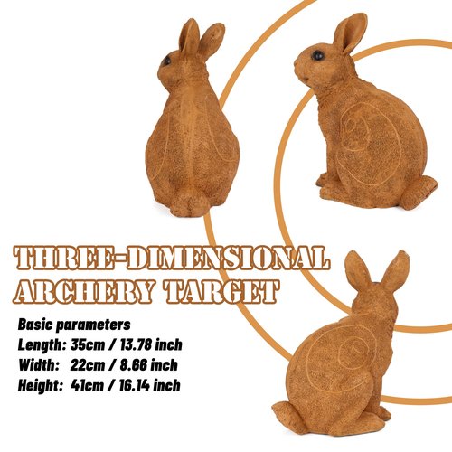 3D Archery Targets Rabbit Animal Shooter with Stakes for Hunting Practice Targeting