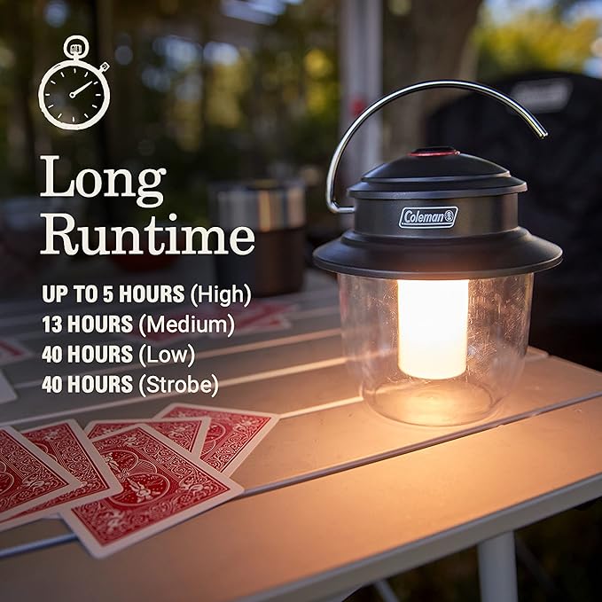 Coleman Classic Recharge 800 Lumens LED Lantern, Durable Water-Resistant Lantern with Built-in Rechargeable Batteries, Ideal for Camping and Emergencies