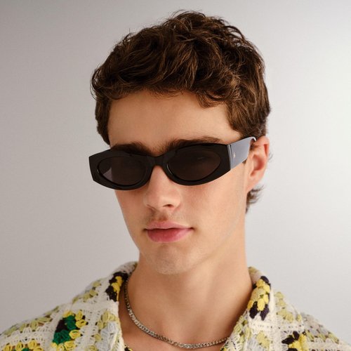 AIRE Taurus Sunglasses - Black, Oval, Unisex, Simply Iconic Style