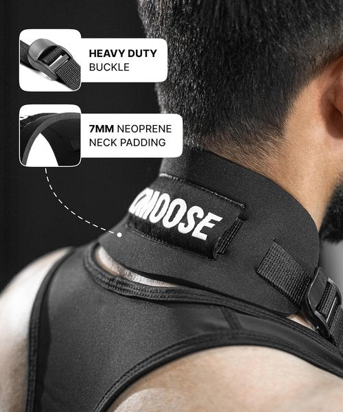 DMoose Fitness Arm Blaster for Biceps and Triceps - Heavy Duty Aluminum, Soft Neck Padding & Adjustable Straps - Bicep Curl Support for Isolation & Strength Training - Biceps Workout Equipment for Men