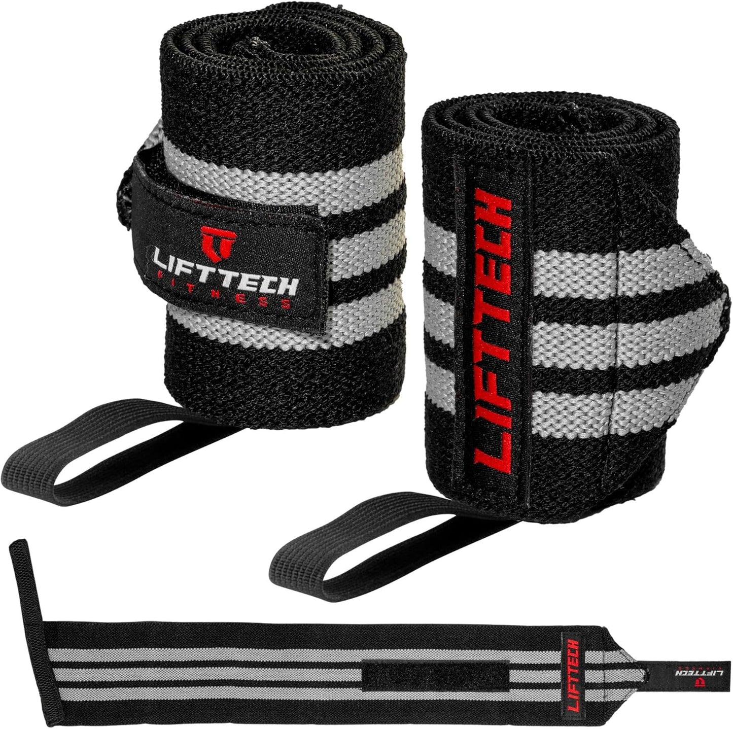 PRO 20'' Lifting Wrist Wraps - Wrist Wraps for Weightlifting Men and Women Suitable - Thumb Loop Wrist Straps for Crossfit, Strength Training - Pair of 2