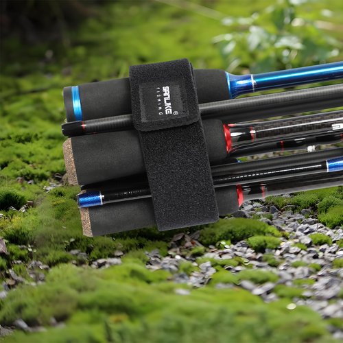 9 Pcs Fishing Rod Tip Covers Set Fishing Rod Wrap Strap Rubber Fishing Rod Fixed Ball Expandable Neoprene Fishing Pole Sleeve Cover Stretchy Fishing Straps Tackle Ties 5Hole Fishing Rod Bundler Holder