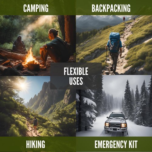 Next-Gen 2-Pack Emergency Sleeping Bags – ThermoShield™ Tech for Extreme Warmth – Reinforced Waterproof Bivy Sack with Survival Whistle – Compact & Essential for Camping & Outdoors