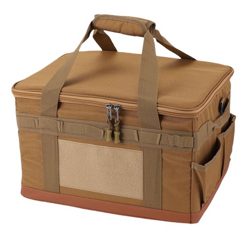 Camping Storage Bag, 30L Foldable Camping Cookware Organizer, Tactical Tote Bag with Handles for Hiking Cookware, Travel, Car, Hard Design, DIY Storage Space