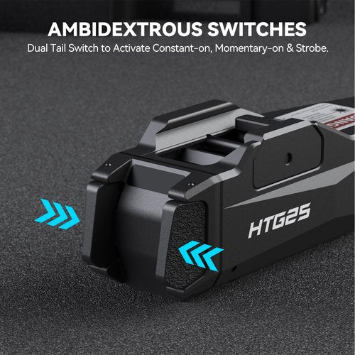 VOTATU 1600 Lumens Light Laser Combo for Pistol, Rechargeable Green Laser and Flashlight with Adjustable Rail Keys, Compact Weapon Light with Laser Beam