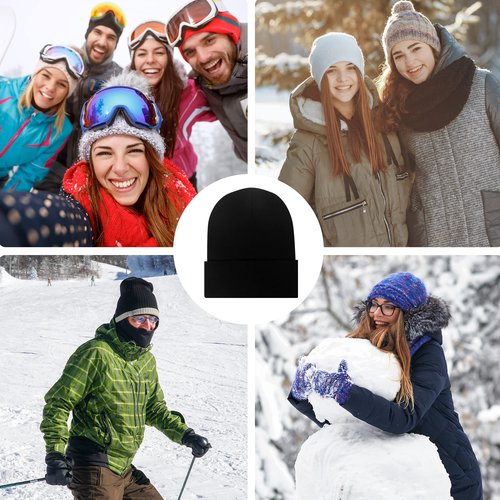LYDTICK 25 Pack Winter Beanie Hats Bulk for Men Women, Wholesale Knit Beanies Cold Weather Skull Caps, 3 Colors