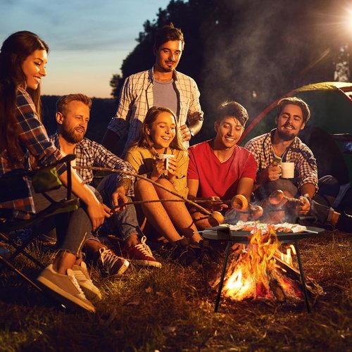 Campfire Tripod for Cooking - Campfire Cooking Equipment, Outdoor Fire Pit Stand, Portable Cast Iron Open Camping Tripod cookware for Dutch Oven,Grill,Lodge,firepit