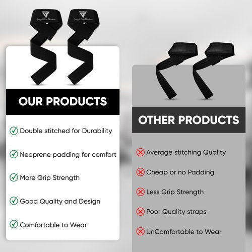 Beast AT Least Weight Lifting Straps,Powerlifting Deadlifting, Anti Slip 60CM Hand Bar Grip, 5MM Neoprene Wrist Support, Heavy Duty Weightlifting Bodybuilding Workout
