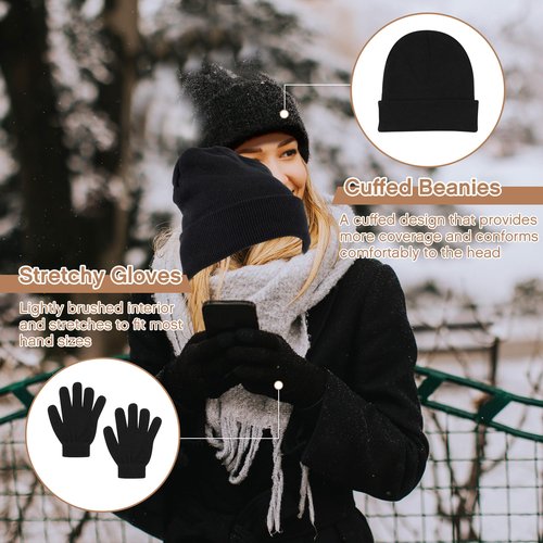 Preboun 24 Sleeping Bags Winter Beanies Gloves Set for Homeless Warm or Cold Weather Sleeping Bags Winter Hat and Gloves Pack for Backpacking Camping Hiking Homeless Supplies(Classic Color)