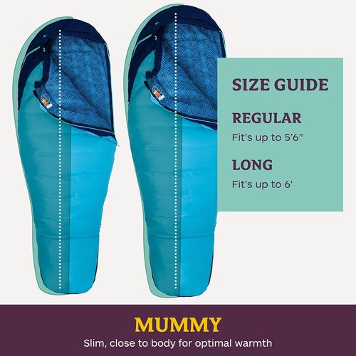 Marmot Women’s Trestles 15° Sleeping Bag | Insulated, Water-Resistant, Left-Zip, French Blue/Harbor Blue