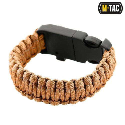 M-Tac Survival Paracord Bracelet – 12 ft Emergency Rope with Compass & Whistle – Tactical Cord for Camping, Hiking, EDC (Orange, Medium Set of 3)