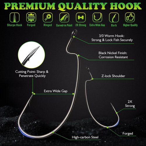 LUCKYFISHING Bass Jigs Swinging Swim Jigs for Bass Fishing Jigs Weedless Fishing Lures for Bass Pike Walleye Muskie Swinging Bass Jigs-3/8oz(10g)-3/0-5pcs