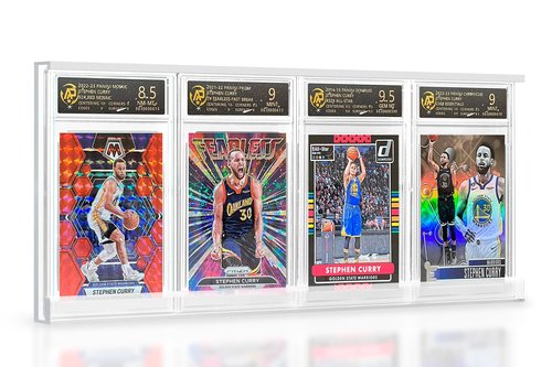 PSA Card Display Case, 4 Slots Holder for PSA-Graded Cards, Perfect for Displaying Trading Cards, Baseball, Football, and Basketball Sports Cards PSA Card Storage and Display Solution (1-Pack)