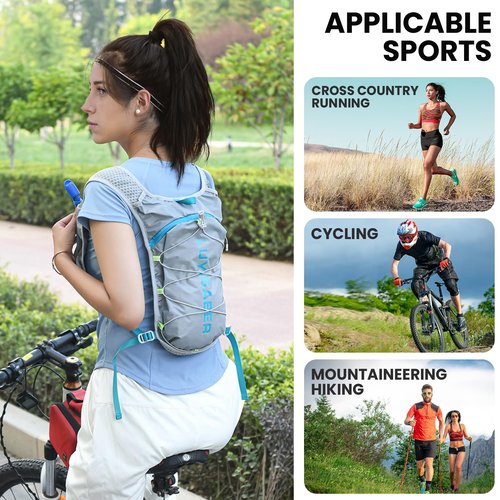 Running Vest Hydration Vest Lightweight Insulated Backpack for Marathon, Hiking, Outdoor Trail, Cycling, Men's and Women's Hydration Vest （Black）