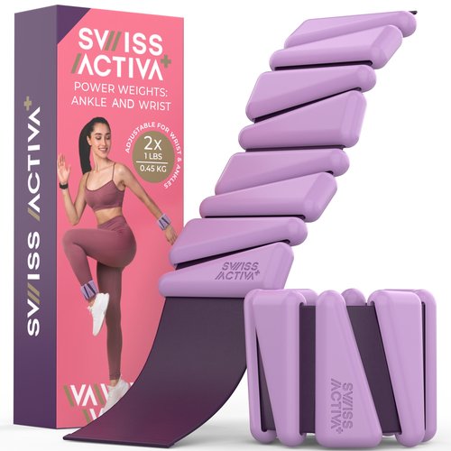Swiss Activa+ S4.S XL Smart Hula Hoop with Wrist & Ankle Weight 1lb -Hula Hoop up to 22-49in - Wrist & Ankle Weight 1lb Set -Fitness for Women
