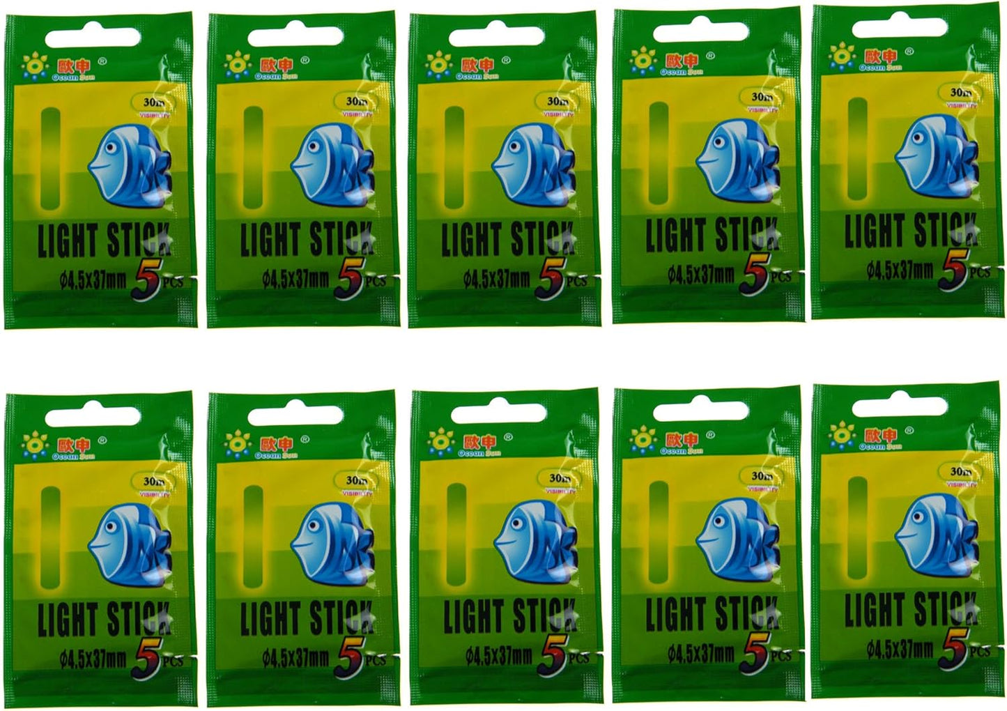 QualyQualy Fishing Glow Sticks for Bobbers 1" 1.5" 2" 3" Fishing Bobber Lights, Fishing Rod Bell Alarm Lights, Bobber Glow Sticks Bulk Kit 10-250Pcs